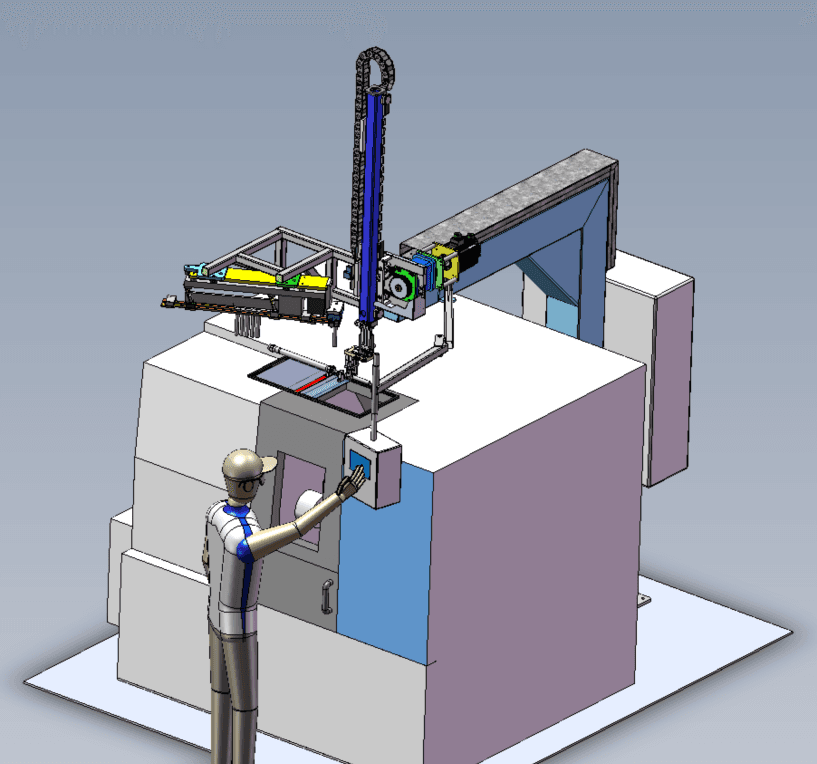 Robot de chargement de machines-outils